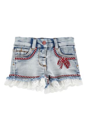 denim cotton skirt MONNALISA KIDS | 19E420NP50200062